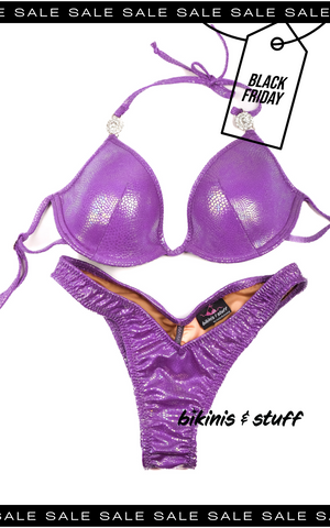 Purple Snakeskin  Competition Bikini