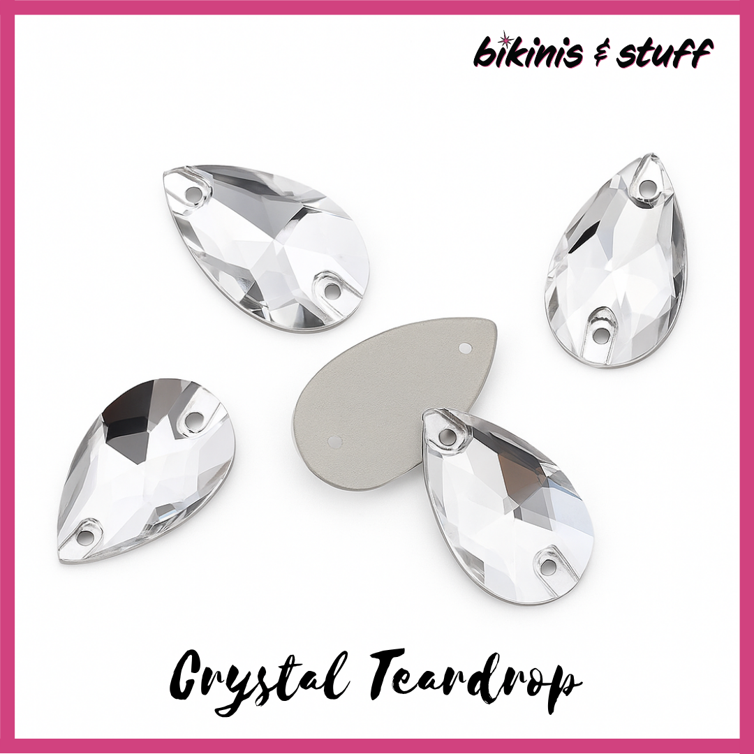 Crystal Teardrop - Sew-On Rhinestones