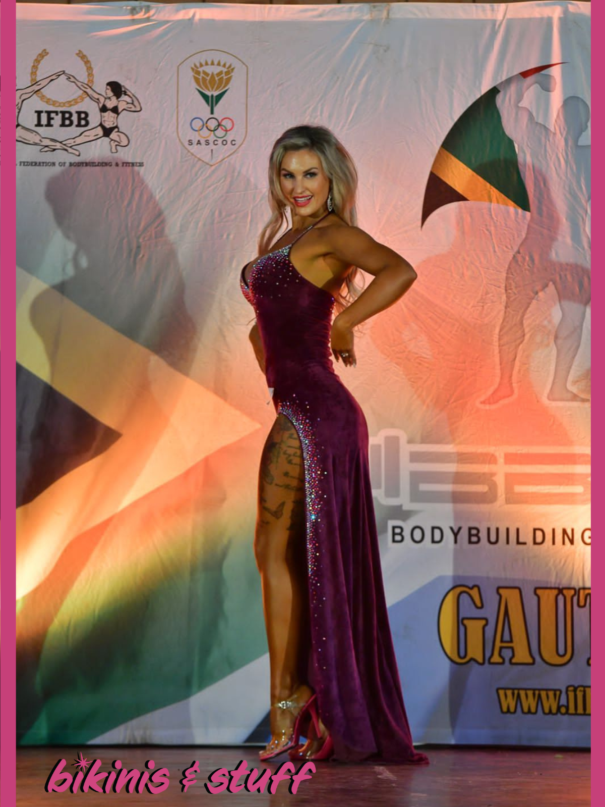 Plum Ombre Glam crushed velvet Fitmodel Dress Bikinis and Stuff