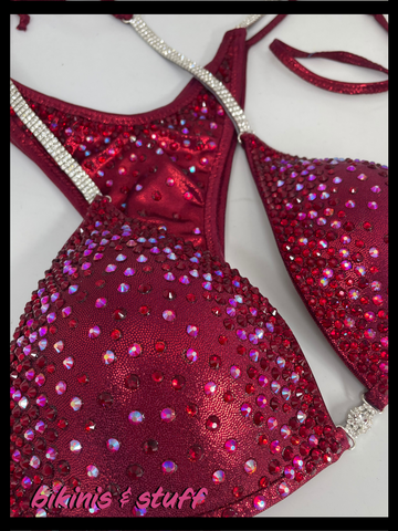 Burgundy galaxy Competition Bikini